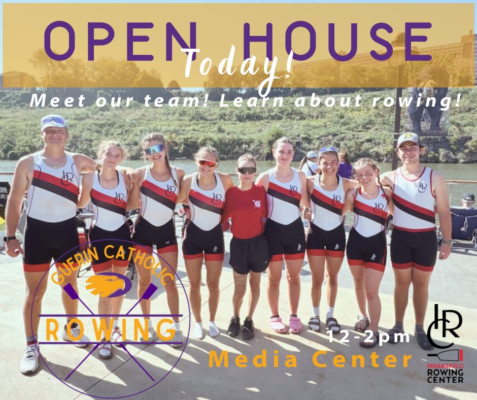 GuerinRowing's tweet photo. See us at today’s @GuerinCatholic Open House! Interested in Guerin? Interested in rowing? Talk to us! https://t.co/YqeKPCBGV8