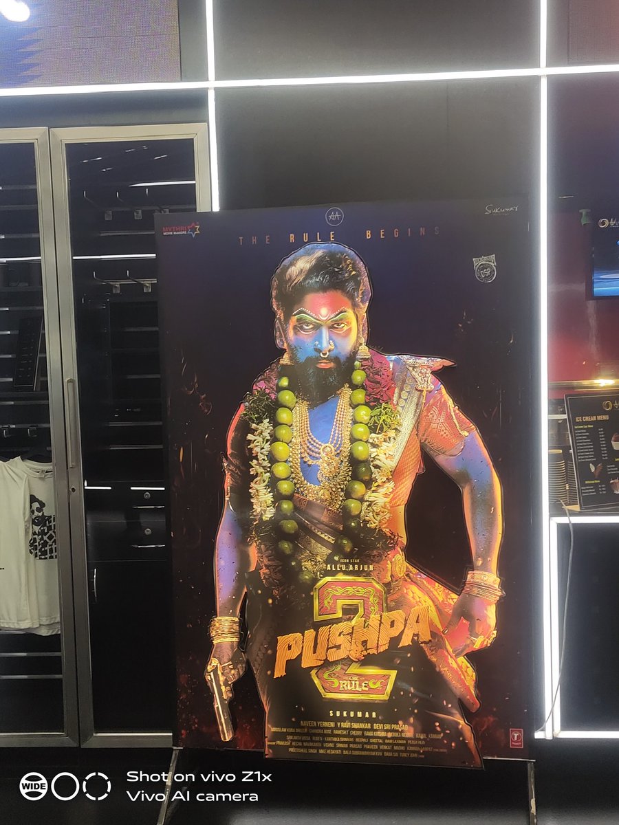 mAAruthi93's tweet photo. Pushpa teaser at @aaacinemasoffl . In #SWAGTheFilm
Sound 🔥🔥
@alluarjun 
@PushpaMovie 
#Pushpa2TheRule 
#AlluArjun𓃵 https://t.co/g3T2PMg4t0