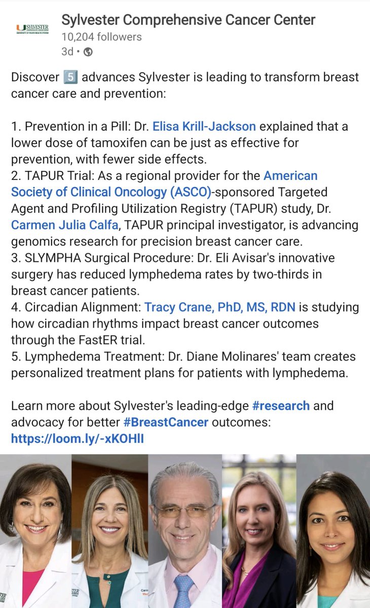 Check this out! Our fabulous program director Dr. Molinares featured by UMiami Sylvester Cancer Center! <a href="/SylvesterCancer/">Sylvester Comprehensive Cancer Center</a>