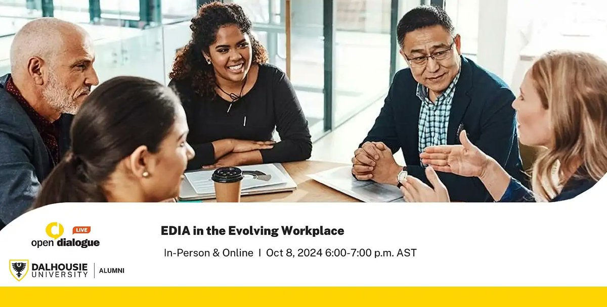 On Tuesday, join us in-person, or online for the free event 'Open Dialogue Live: EDIA in the Evolving Workplace.' The talk will discuss innovative strategies and best practices for fostering a positive EDIA culture at all organizational levels. 

Register: ow.ly/bj0o50TuwOr