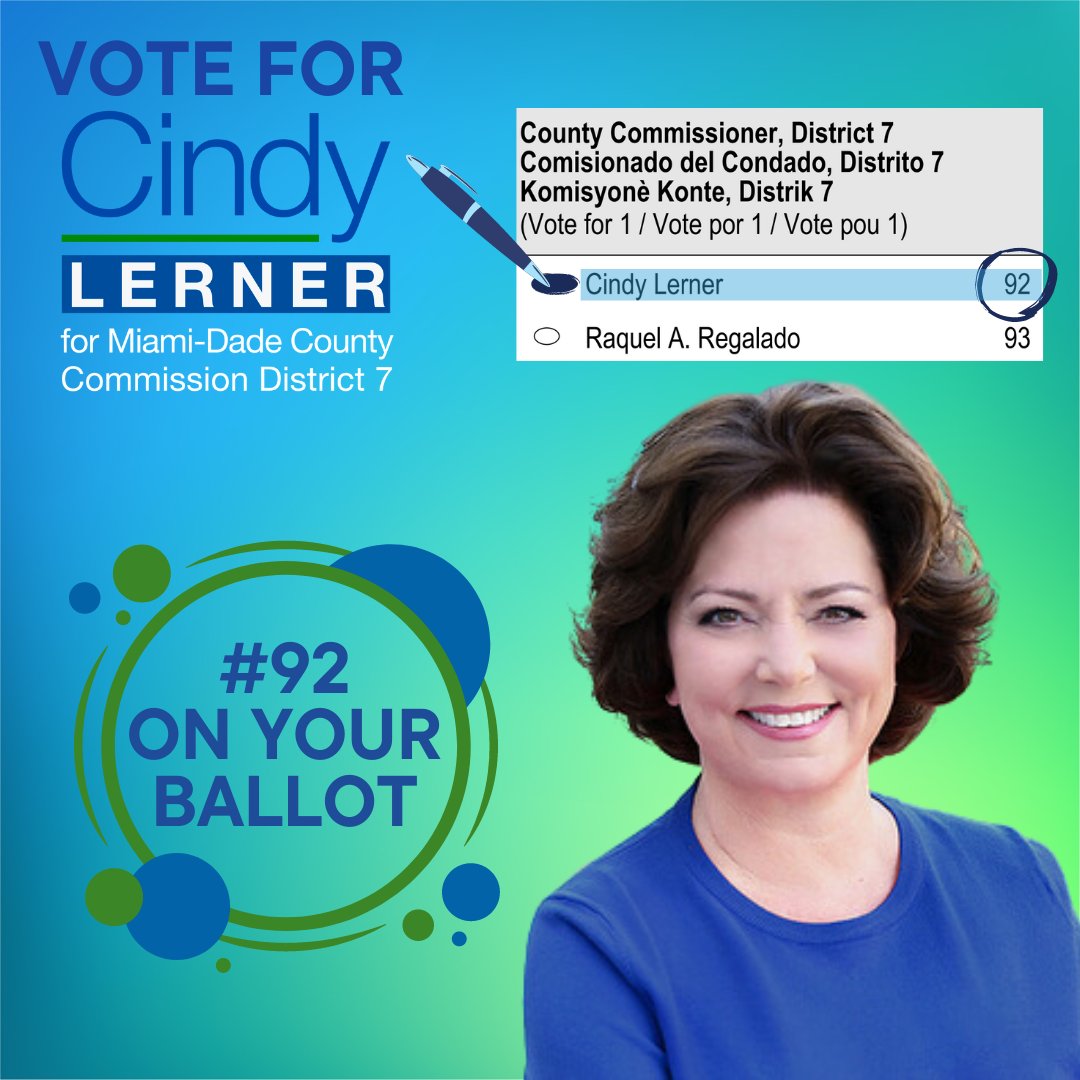 I'm thankful that so many residents of Miami-Dade District 7 are sharing that they received their mail ballot and already voted to ensure that the district has a representative who has always rejected special interests and who you can count on to protect community interest.