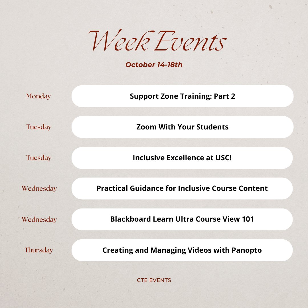 UofSC_CTE's tweet image. CTE's professional development workshops empower educators to innovate teaching and inspire learning. Check out our upcoming workshops! #CTEevents #USCcte #CTEworkshops

ow.ly/KzX150TEtcA