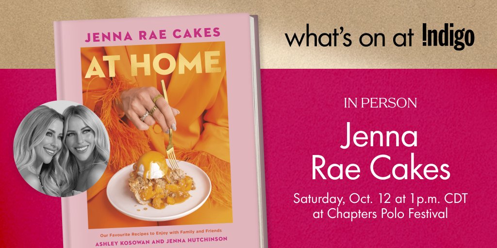 Join us for a meet-and-greet with Jenna Hutchinson and Ashley Kosowan of Winnipeg's favourite bakery, Jenna Rae Cakes. Event includes a book signing.

Click here for details and to get your tickets: ow.ly/jgmt50TEENr