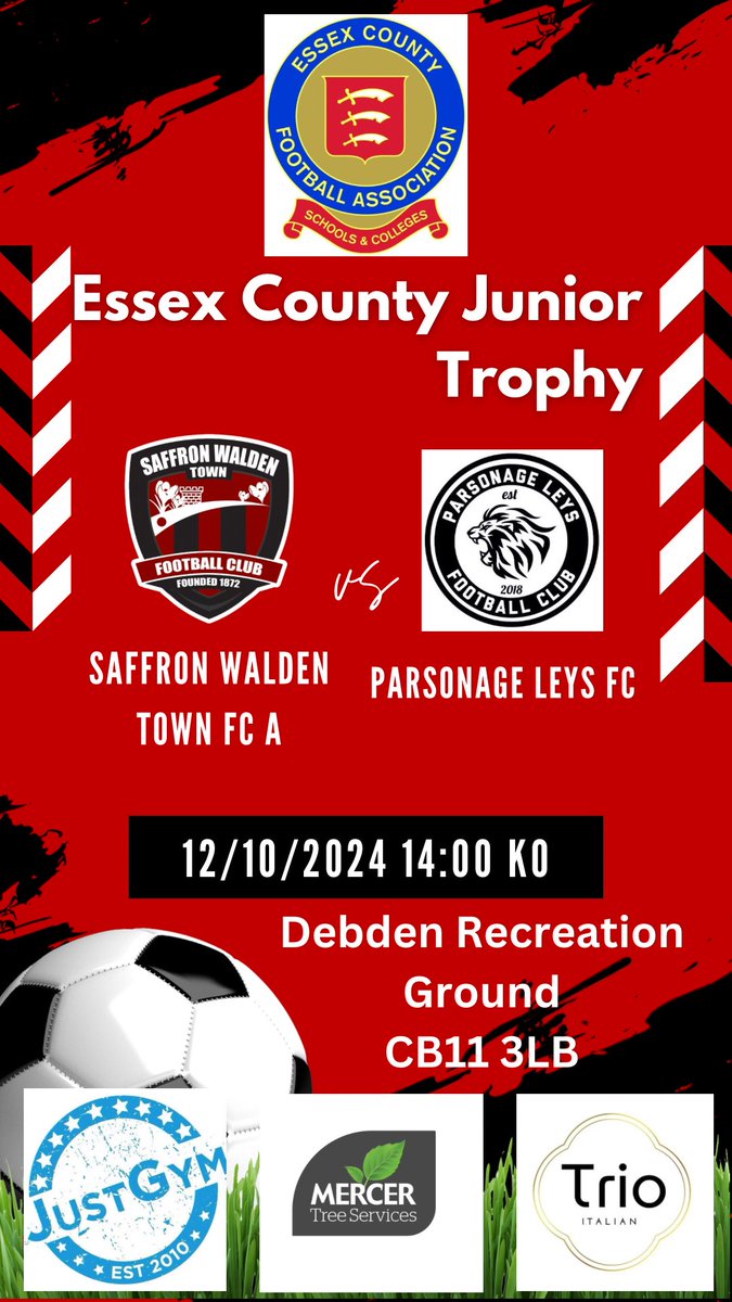 Saffron Walden Town FC A Team 𝕏 (@saffronwaldenfc) on Twitter photo Next Up for the A Team is <a href="/ParsonageLeys/">Parsonage Leys F.C.</a> in the <a href="/EssexCountyFA/">Essex County FA</a> Junior Trophy Round One 🔴⚫️
<a href="/SWTFootballClub/">Saffron Walden Town FC</a> Next Up for the A Team is <a href="/ParsonageLeys/">Parsonage Leys F.C.</a> in the <a href="/EssexCountyFA/">Essex County FA</a> Junior Trophy Round One 🔴⚫️
<a href="/SWTFootballClub/">Saffron Walden Town FC</a>