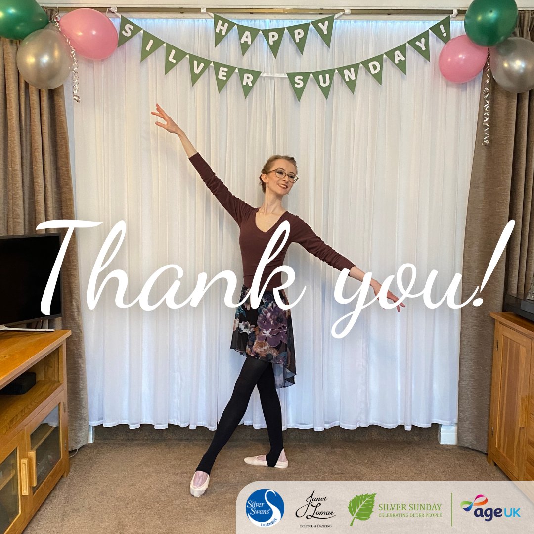 Thank you to everyone who joined me today for my online Silver Swans® ballet classes for Silver Sunday.

What a fabulous day of dancing to celebrate <a href="/SilverSundayUK/">Silver Sunday</a>! 

#janetlomasdance #RADSilverSwans