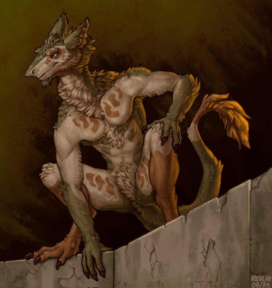 It's been a while since the last time I drew a Sergal

#Sergal