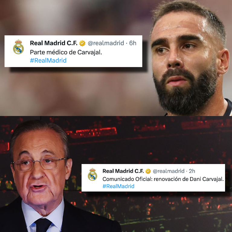 Hoy, justo en el día en el que se confirmó que Dani Carvajal sufrió una lesión de gravedad que lo hará perderse toda la presente temporada, el Real Madrid anunció la renovación del histórico lateral español hasta 2026. Su contrato terminaba en 2025, pero El Rey de Europa no iba a