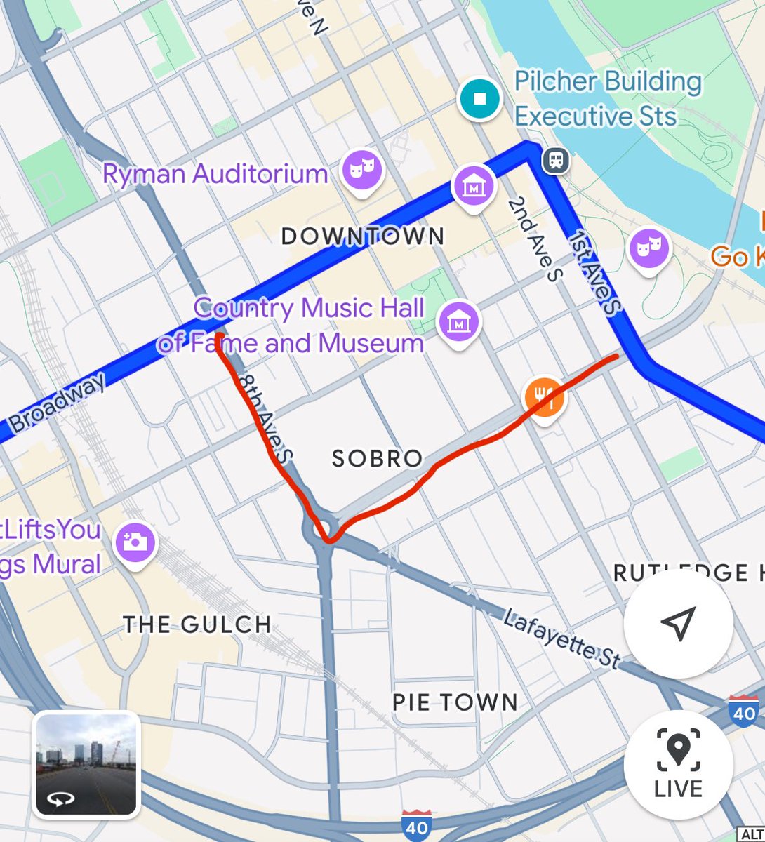 I like that the goalposts have brought up pedestrianizing Broadway.

If the State was willing to work with NDOT what alternative path do you like for TN-24 ? That currently goes all the way to 1st Ave on Broadway.