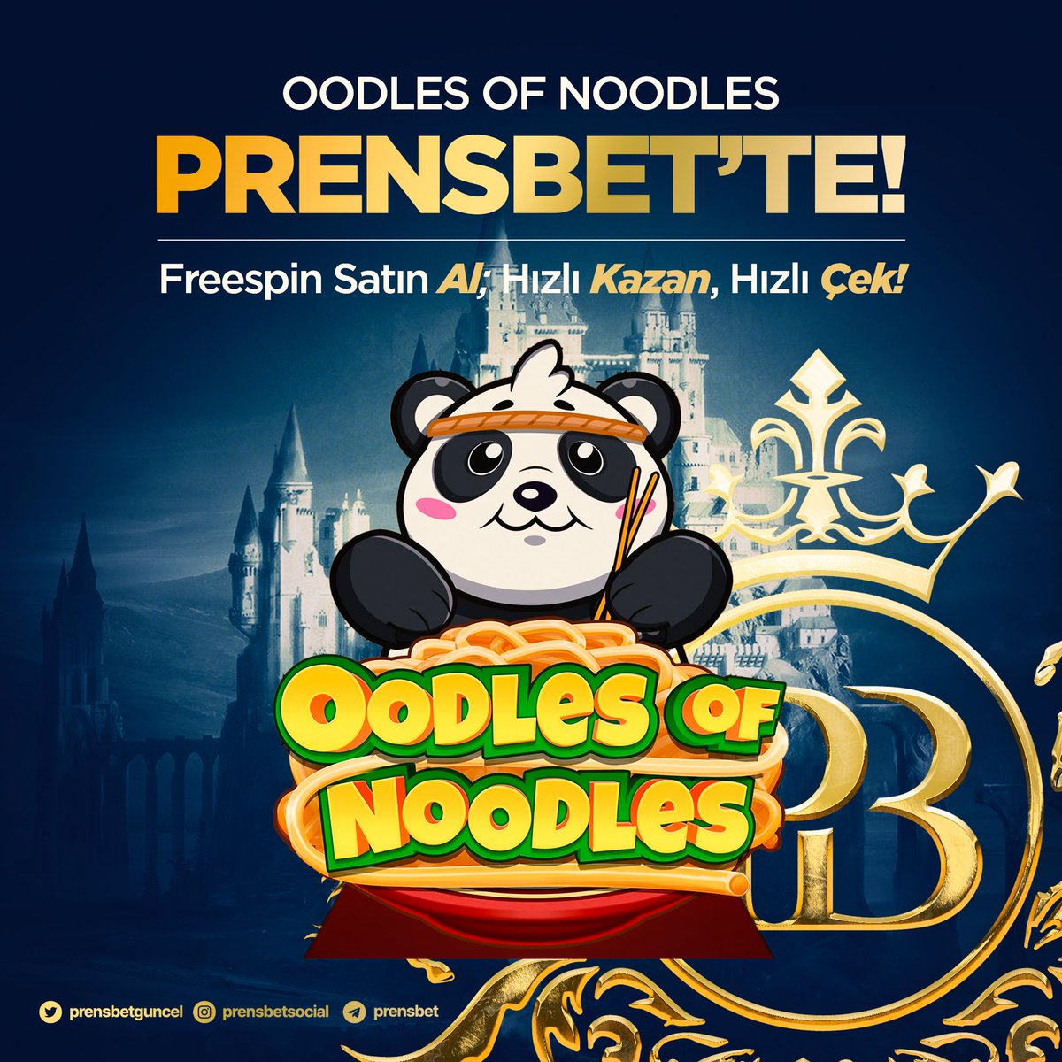 🍀 Şans yolculuğuna çıkmaya hazır mısın ❓

⚡️  #Prensbet Güvencesiyle  '' OODLES OF NOODLES  '' oyununu deneyimle sende kazan..!

➡  Freespin Al;  Hızlı Kazan,  Hızlı Çek❗

➡️ "Şansın Peşinde, Büyük Ödüller Seni Bekliyor!" 👈

🌐 Güncel Giriş: prens.link/twitter
