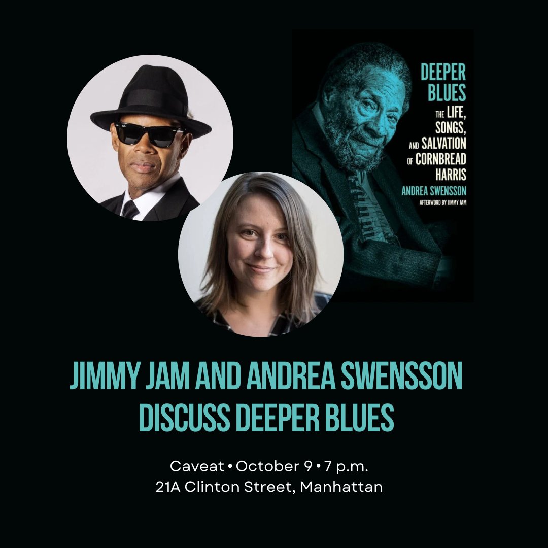 New York friends! Jimmy Jam and I are coming your way and doing a pop-up book event at <a href="/caveatnyc/">CAVEAT</a> this Wednesday.

Tickets include a copy of my new book, which details Jimmy’s reunion with his 97-year-old musician father Cornbread Harris. 💙

caveat.nyc/events/jimmy-j…