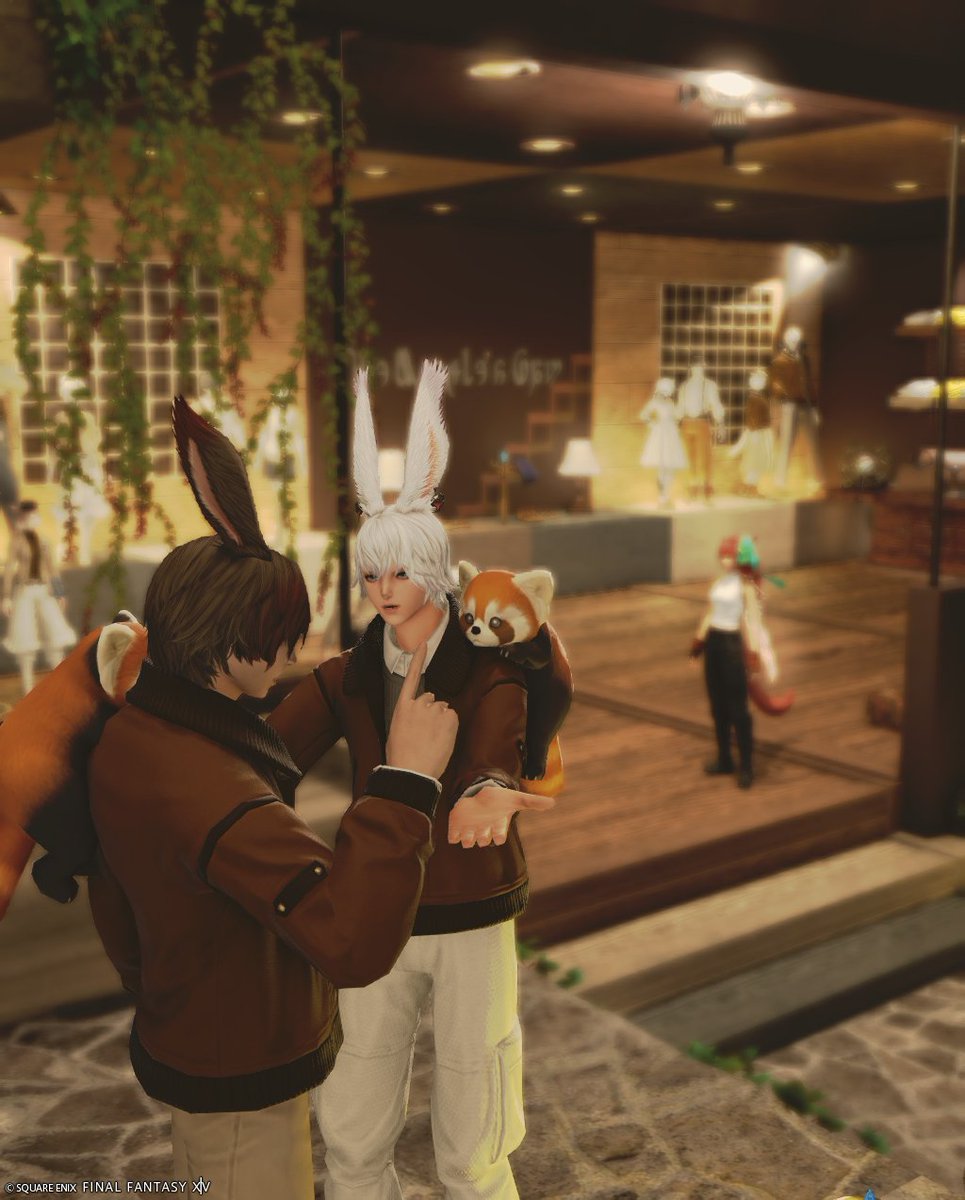 mayo_ne_zu_ff14's tweet photo. 神龍に新しく出来たアパレルショップCOFさんに来た！カップルコーデが沢山あって、カフェスペースもとてもハウジングが作り込まれてて素敵でした！また来たい。

#COF_FF14 #FF14 https://t.co/hWRbjbGNiy