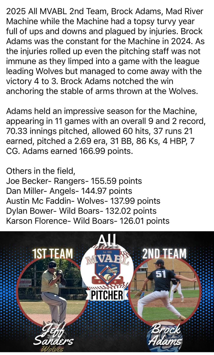 Even after college the dominance continues. Beyond thrilled to have one of my former aces <a href="/Brock_Adams13/">Brock</a> on the Harrison staff this year. 

<a href="/Harrison_BSBL/">Coach Toerner</a>