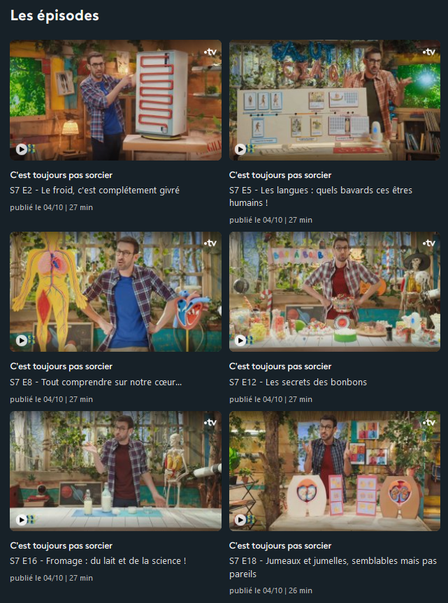 Ça y est ! La 7e saison des #CTPS débarque en ligne à l'occasion de la #fêtedelascience : 6 épisodes sont d'ores et déjà disponibles... Les autres suivront vraisemblablement par paire chaque vendredi.
france.tv/france-4/c-est…
Les questionnaires corrigés arrivent... 😉