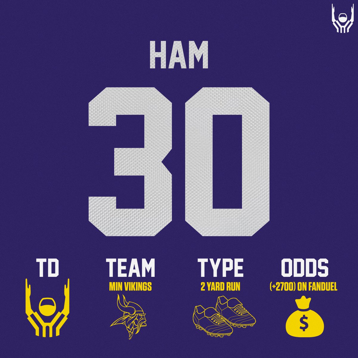 Touchdown! C.J. Ham for the Minnesota Vikings.