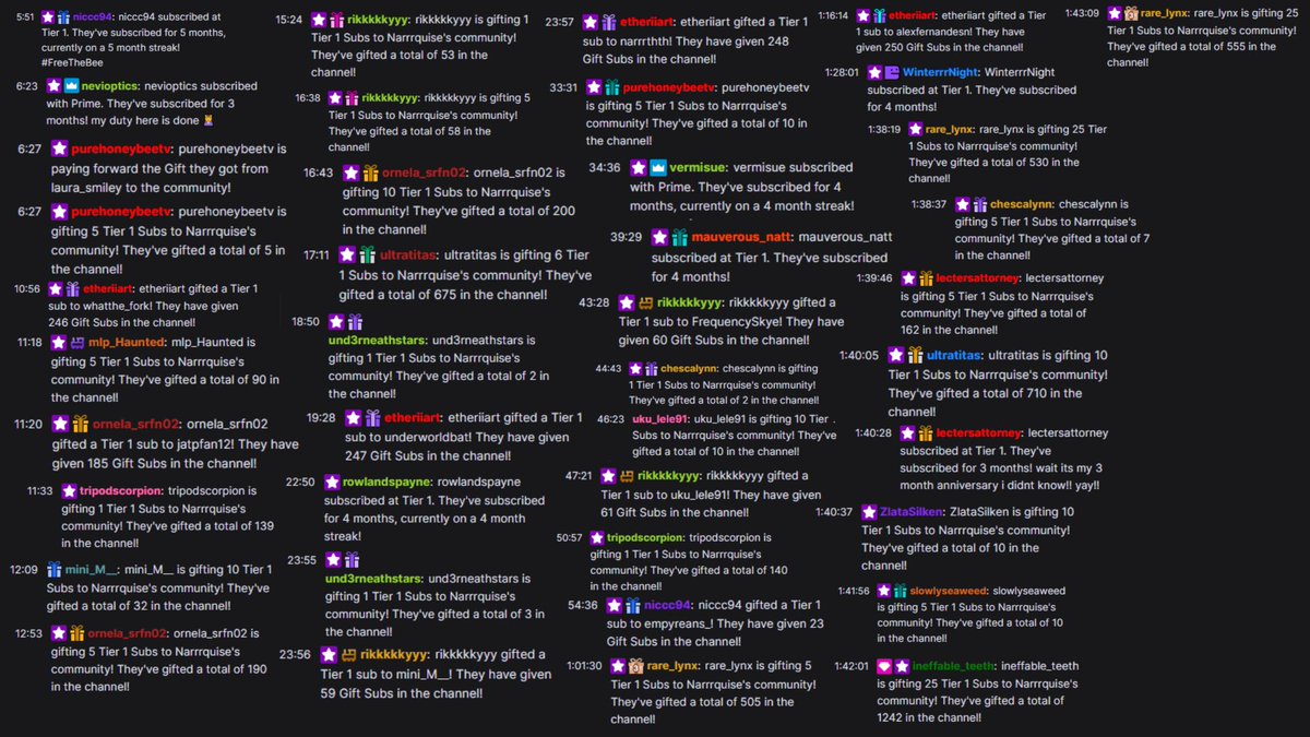 jmrsonxdailies's tweet photo. — (2/2) And the chat mentions of course!
Twitch fr opping Jayden cause he wasn't able to see a lot of the gift subs cause his chat wasn't displaying properly/at all at times 😭
Shout out to @rare_lynx as well, I realise you dropped a LOT of subs by the end of the stream 🤍 https://t.co/Y7yxSnOs0R