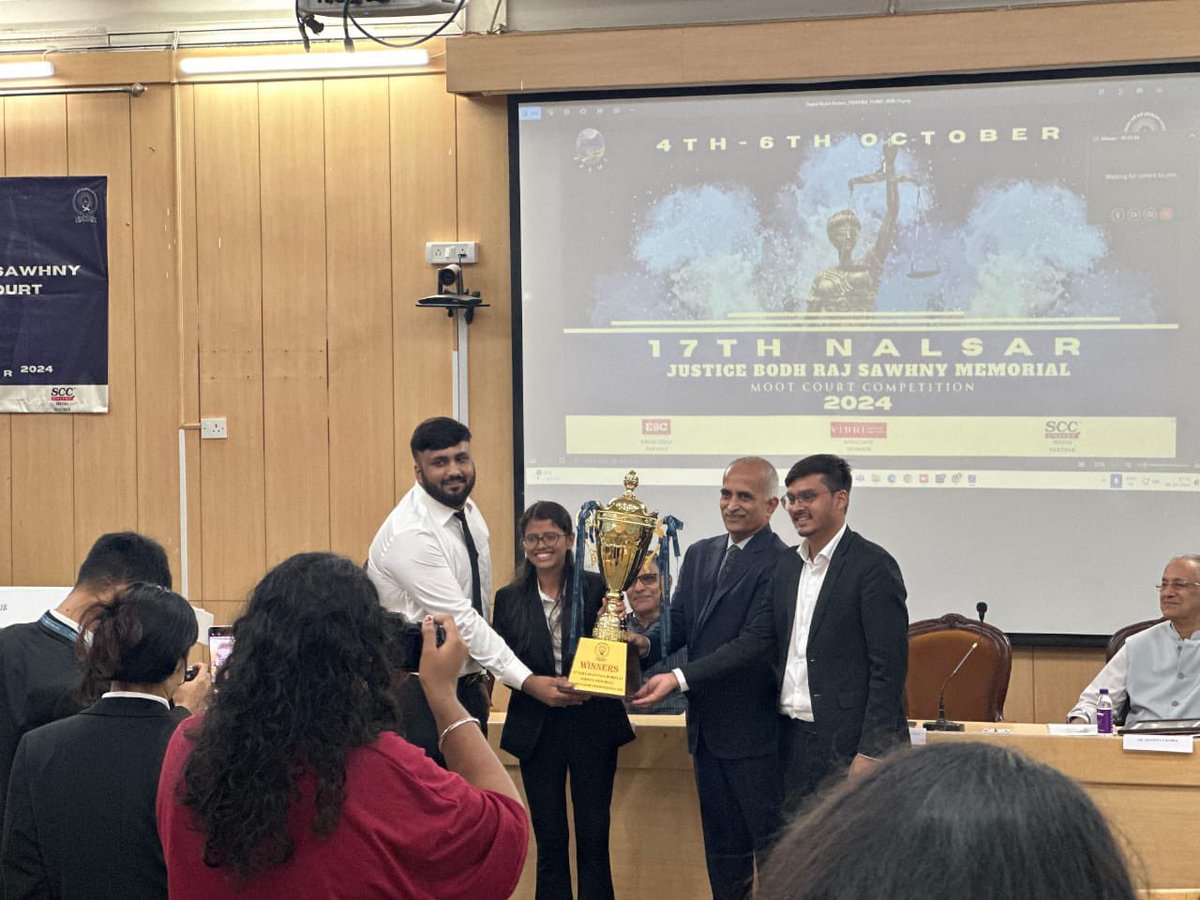 Shagufta (our NUSRL scholar) and her team have won the B.R. Sawhney Constitutional Law Moot Court Competition organised by NALSAR.

B.R. Sawhney is one of the best constitutional law moot in the country. 

<a href="/IDIALaw/">IDIA Law</a> <a href="/MistrySabah/">Sabah Mistry</a> <a href="/Arnabroy_r1/">Arnab</a>