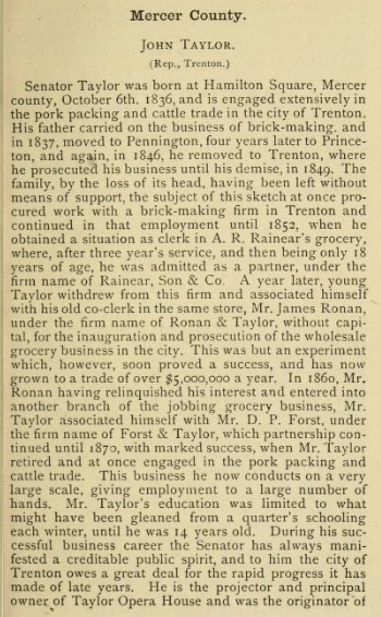 wildstein's tweet photo. The father of Taylor Ham was born 188 years ago today. 
 John Taylor was a state senator from Trenton and the founder of the Taylor Pork Roll Company.  How is this guy not in the New Jersey Hall of Fame? https://t.co/lxzx7FWlnJ