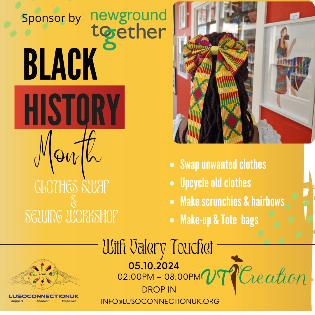 Clothes swap and sewing session in the community.
What a great way to start our Black History month celebration yesterday.
#salford
#upcycling #sustainablefashion
#blackhistorymonth2024 #blackhistorymonth365
#celabrateblackwomen
#educatecommunity
instagram.com/reel/DAySTVXCJ…