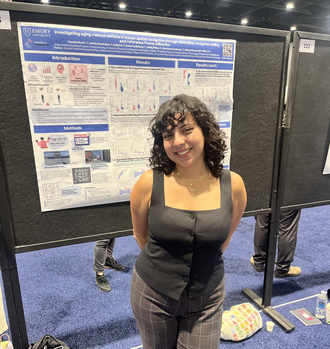 So much happening at #SfN2024 this year!

📊 Presented my poster at the Early Career Poster session on Saturday evening

🗣️ Chairing the <a href="/ArabsInNeuro/">Arabs in Neuroscience (AiN)</a> social on Tuesday evening

🧠 Presenting my poster on Wednesday morning (Board W4) on work from <a href="/NPResearchLab/">NPRL</a> 

Come say hi! 🥰