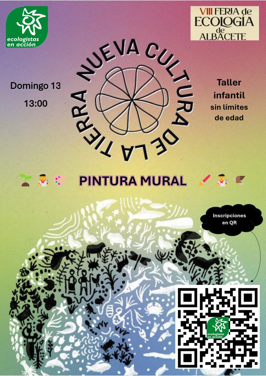 Presentamos los talleres infantiles que ofrecemos en la VIII Feria de Ecología!!

Taller ¡Conoce a los animales de AB! 🦅🦊 en la Feria de Ecología. Sábado 12 - 13:00

Taller "Pintura mural" 🎨🧑‍🎨 en la Feria de Ecología. Domingo 13 - 13:00.

Apúntate en el QR o 👇