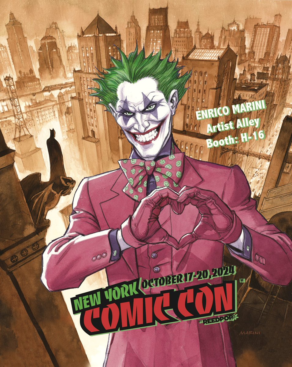 I’ll be at the NYCC in a few days 🤡🦇 Swing by my table for FREE HUGS and COMMISSIONS. Artist Alley Booth H-16. 
DM me for pre show commissions if you like. A few spots are still available. (Or I can ship it to you) 
I’ll have some more Original Art with me, only for you 😏