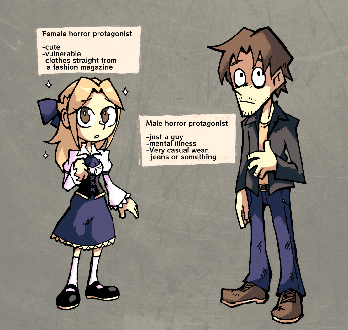 Setzeri's tweet image. Horror protagonists.