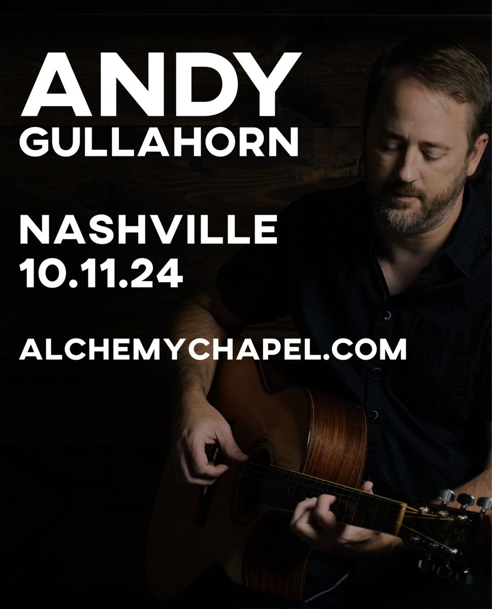 Playing a show in Nashville this Friday night Oct 11th. Hope to see you there. 

alchemychapel.com