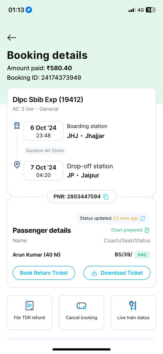 Itz_arunsharma's tweet photo. @RailwaySeva @RailMadad @RailMinIndia @DRMJaipur @NWRailways @rpfnr_  travelling on train 19412 jhajjar to Jaipur. TTE not available. Its over 2 hours.  Co passenger not allowing to sit on my berth. Highly unexpected and harassing https://t.co/gANksXsb1M