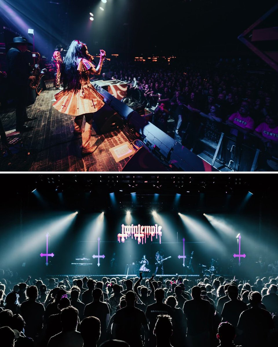 Twin cities yall brought the hell fire! Tonight we’re at The Granada Theatre in Lawrence KS!

VIP MEET &amp; BLEEDS directly after our set near merch🩸

Get tix before they’re gone at twintemple.com/shows