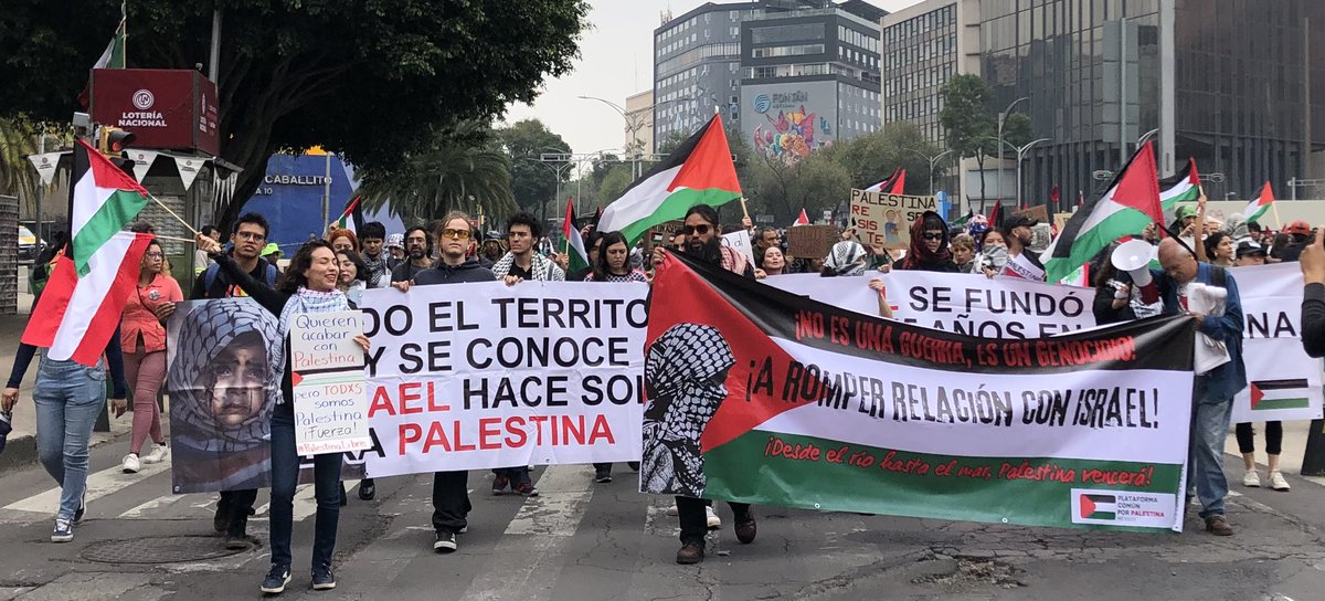 Mexico stands with Palestine! Stop the genocide! ❤️🖤🤍💚
