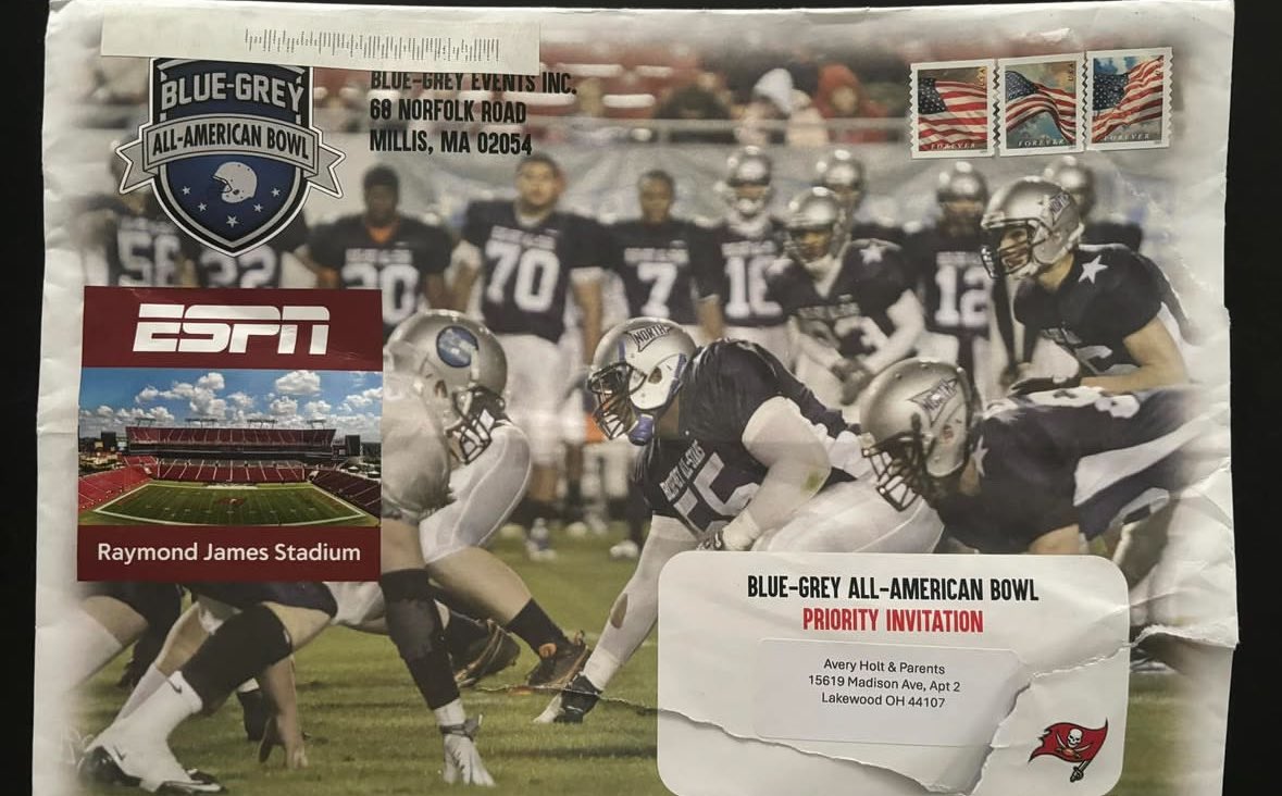Avery Holt (@averyholtqb2025) on Twitter photo Blessed to be invited to the Blue-Grey All American game down in Tampa Bay, Florida! Thank you <a href="/BlueGreyFB/">Blue-Grey All-American Bowl</a>!! Blessed to be invited to the Blue-Grey All American game down in Tampa Bay, Florida! Thank you <a href="/BlueGreyFB/">Blue-Grey All-American Bowl</a>!!