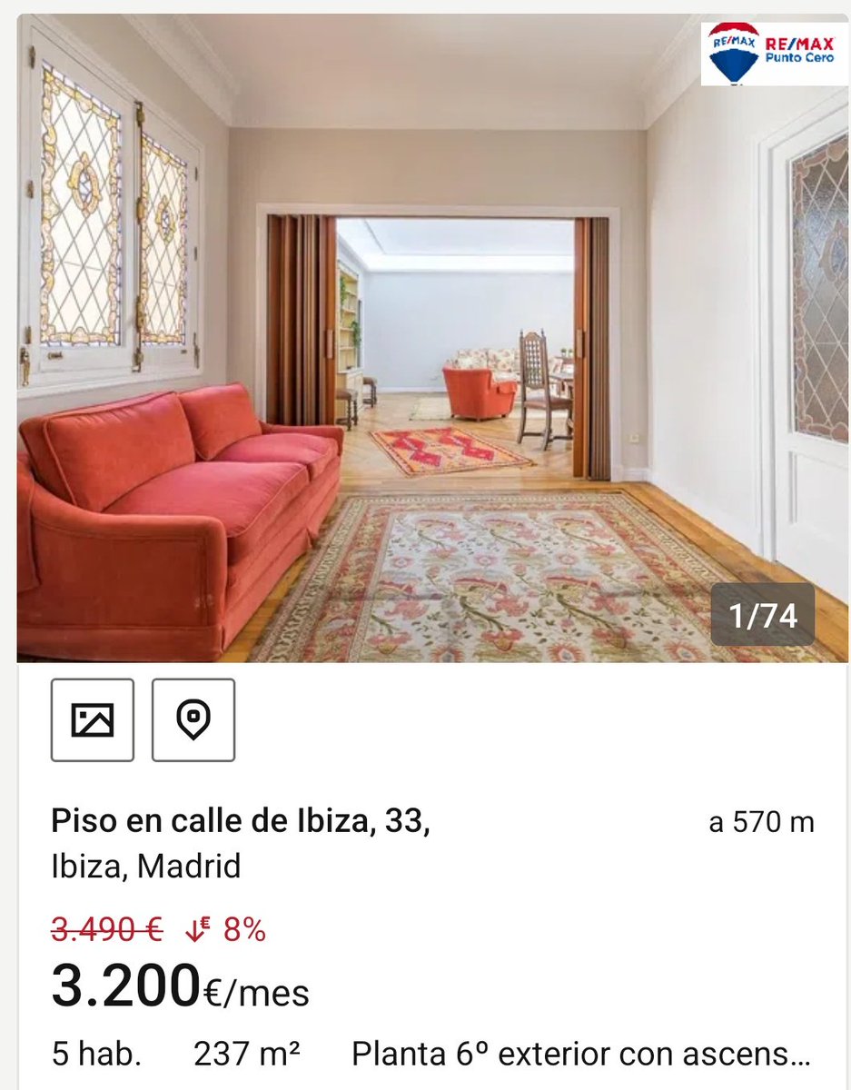 Catesomi's tweet photo. Es meridiano, en España, a mayor presupuesto, mas sentido alquilar.

🔥En medio de la mayor burbuja de alquiler, pisos en zona prime con vistas al retiro y PER 50 no se alquilan.

¿Cómo puede ser?

Muy fácil. 
Somos un país semipobre, donde existen 4 demandantes de alquiler prime/caro.

Las fortunas LATAM compran, no alquilan. Vienen con el chip de seguridad y protección patrimonial.

Tenemos una tara. Alquilar es tirar el dinero y preferimos comprar.

Los boomers, que apoyan a sus hijos económicamente, solo lo hacen vía entrada para compra,.no alquiler.

La demanda se concentra en vivienda mediana y pequeña. Baja natalidad, presupuesto, solteros/separaciones/divorcios. 

La oferta de vivienda prime de gran tamaño para destino vivienda habitual, no encuentra match.