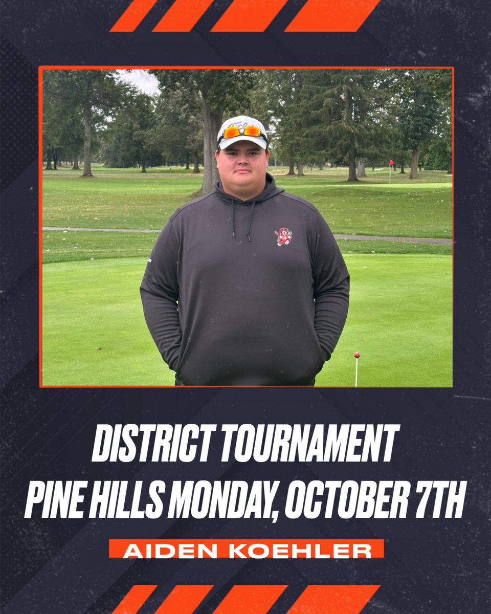 We wish Aiden the best of luck tomorrow as he competes in the District Tournament at Pine Hills GC. <a href="/CoachNMoore/">Nate Moore</a> <a href="/MTigerAthletics/">Massillon Tigers</a> <a href="/massillonwhs/">WHS</a> <a href="/MassillonSchool/">Massillon City Schools</a>