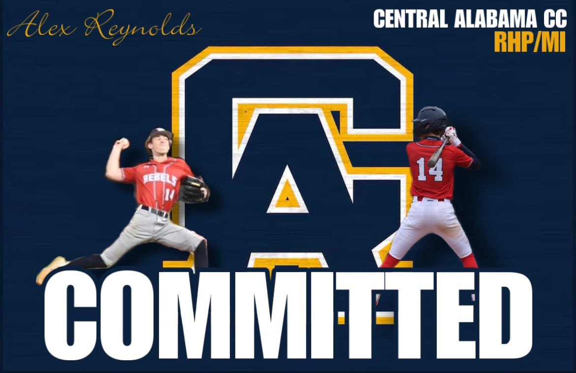 Alex Reynolds (@alexreynolds71) on Twitter photo I'm excited to continue my academic and athletic career at Central Alabama CC! I want to thank God for blessing me with the ability and this opportunity, I couldn't be here without Him! I also want to thank my family, friends, teammates and coaches! Go Trojans!! <a href="/CaccThe/">The Real CACC BASEBALL</a> I'm excited to continue my academic and athletic career at Central Alabama CC! I want to thank God for blessing me with the ability and this opportunity, I couldn't be here without Him! I also want to thank my family, friends, teammates and coaches! Go Trojans!! <a href="/CaccThe/">The Real CACC BASEBALL</a>
