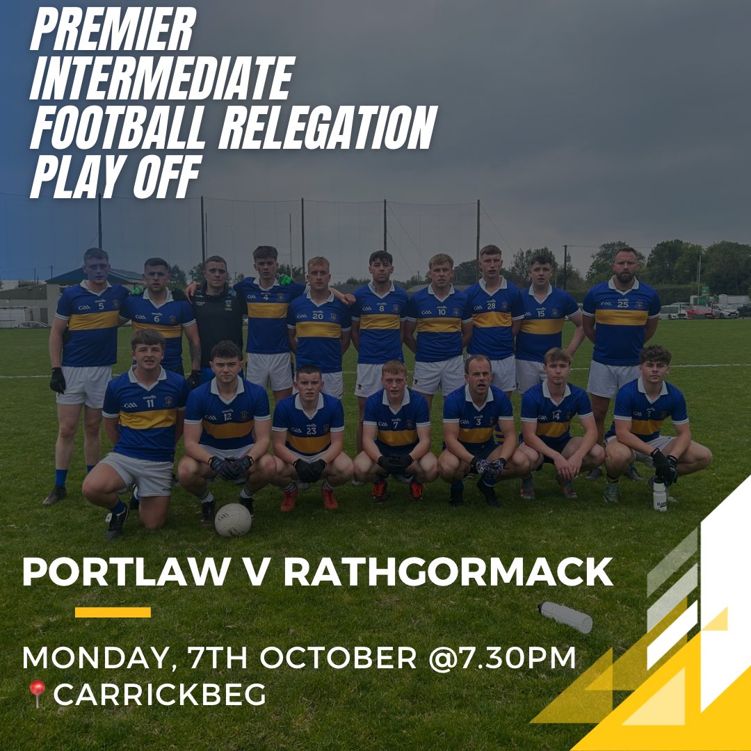 Reminder of tomorrow’s football refixture! 7.30pm in Carrickbeg, come along and support the lads🔵🟡           Ticket link👇🏻 

universe.com/waterfordgaa