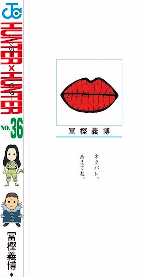 ハンターハンター36巻の表紙考察。冨樫義博先生の「ネタバレ、あえてね