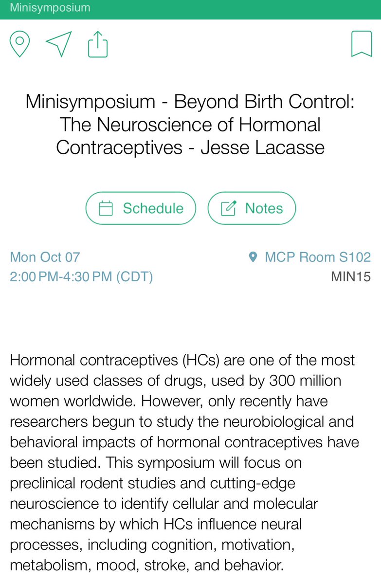 Jesse M Lacasse (@jessemlacasse) on Twitter photo <a href="/SfNtweets/">Society for Neuroscience (SfN)</a> Please attend our mini-symposium tomorrow if you want to learn all about the neuroscience of hormonal contraceptives: 2PM in MCP S102
💊🧠 #SfN #sfn2024 #SfN24 🧠💊
@neurokaty <a href="/ismail_nafissa/">Nafissa Ismail - NISE Lab</a> @TronsonLab <a href="/kristen_schuh/">Kristen Schuh</a> <a href="/HellerCarina/">Carina Heller, Ph.D. @carinaheller.bsky.social</a> <a href="/sarahkheloui/">Sarah Kheloui</a> <a href="/SfNtweets/">Society for Neuroscience (SfN)</a> Please attend our mini-symposium tomorrow if you want to learn all about the neuroscience of hormonal contraceptives: 2PM in MCP S102
💊🧠 #SfN #sfn2024 #SfN24 🧠💊
@neurokaty <a href="/ismail_nafissa/">Nafissa Ismail - NISE Lab</a> @TronsonLab <a href="/kristen_schuh/">Kristen Schuh</a> <a href="/HellerCarina/">Carina Heller, Ph.D. @carinaheller.bsky.social</a> <a href="/sarahkheloui/">Sarah Kheloui</a>