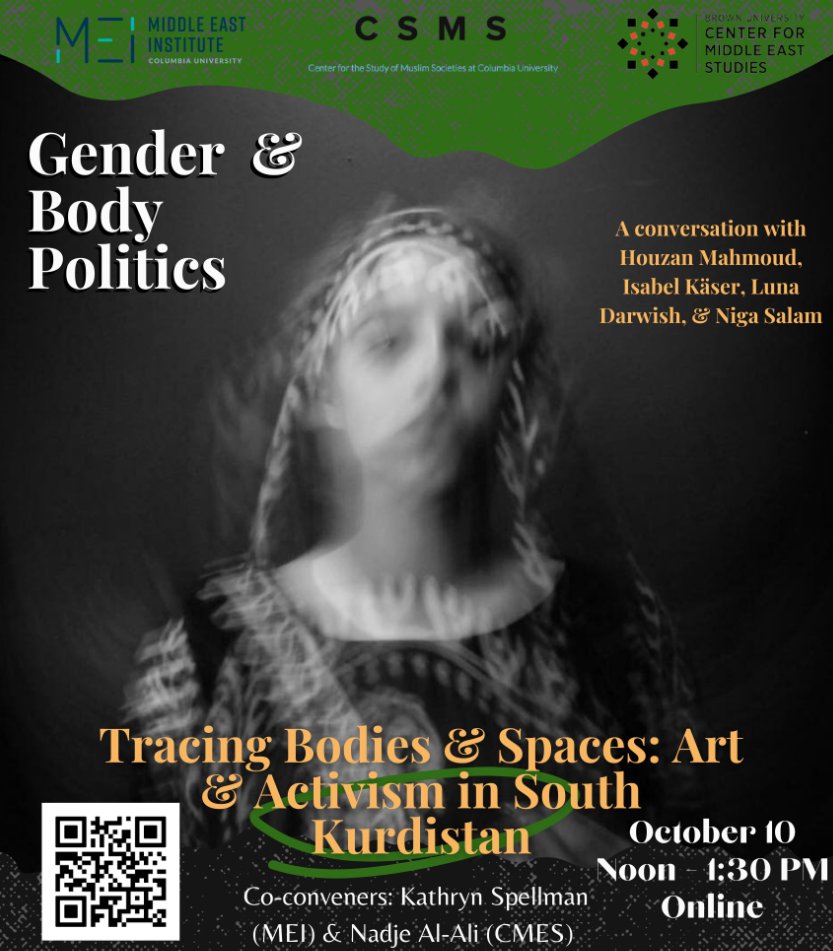 Anthropology@UniBern (@anthro_unibern) on Twitter photo Our Senior Research Fellow Isabel Käser will be in convesation with Houzan Mahmoud, Luna Darwish & Niga Salam on Art & Activism in South Kurdistan. <a href="/ColumbiaMEI/">Columbia | MEI</a>
Registration 👇docs.google.com/forms/d/e/1FAI… Our Senior Research Fellow Isabel Käser will be in convesation with Houzan Mahmoud, Luna Darwish & Niga Salam on Art & Activism in South Kurdistan. <a href="/ColumbiaMEI/">Columbia | MEI</a>
Registration 👇docs.google.com/forms/d/e/1FAI…
