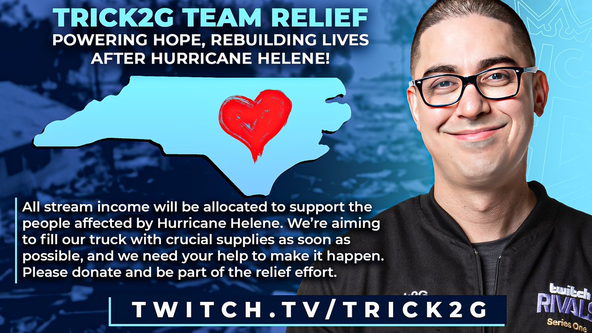We doing it ourselves.  Join us live on twitch as we fundraise for much needed supplies to support those affected by the devastation caused by Hurricane Helene, we've got a team heading out there and we need your help! Every dollar helps!! bit.ly/3zLxdKC