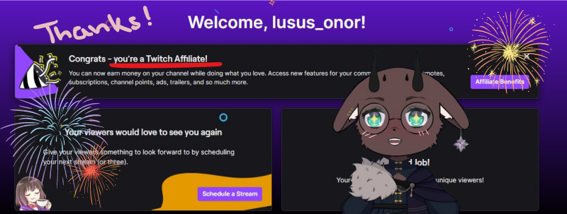 lusus_onor's tweet image. Ignore the tears, I am just so happy!
I am so proud to announce that I am officially. #twitchaffiliate