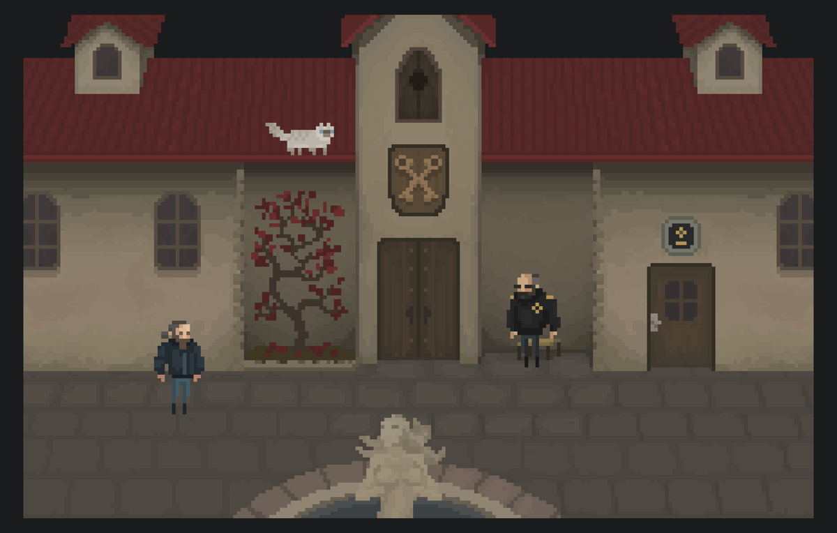 Rain Shadow game
Download Demo: kogren.itch.io/rain-shadow

😺Elfie, the wise cat is an important character in the game. Although he isn't in the Demo but will be in the future.😼
(WIP)

#indie #indiedev #indiegame #IndieGameDev #madewithunity #unity #pixelart #game #gamedev #cat