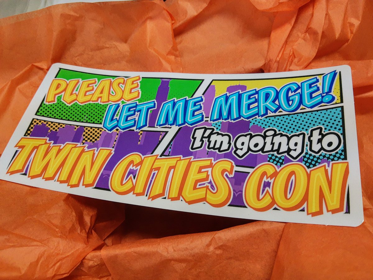 When the showrunner asks Inkling to design + print a bumper sticker for their convention 

You know the colors are gonna stop traffic 🤪

Any of our Minnesota loves going to be at <a href="/TwinCitiesCon/">Twin Cities Con</a> ?