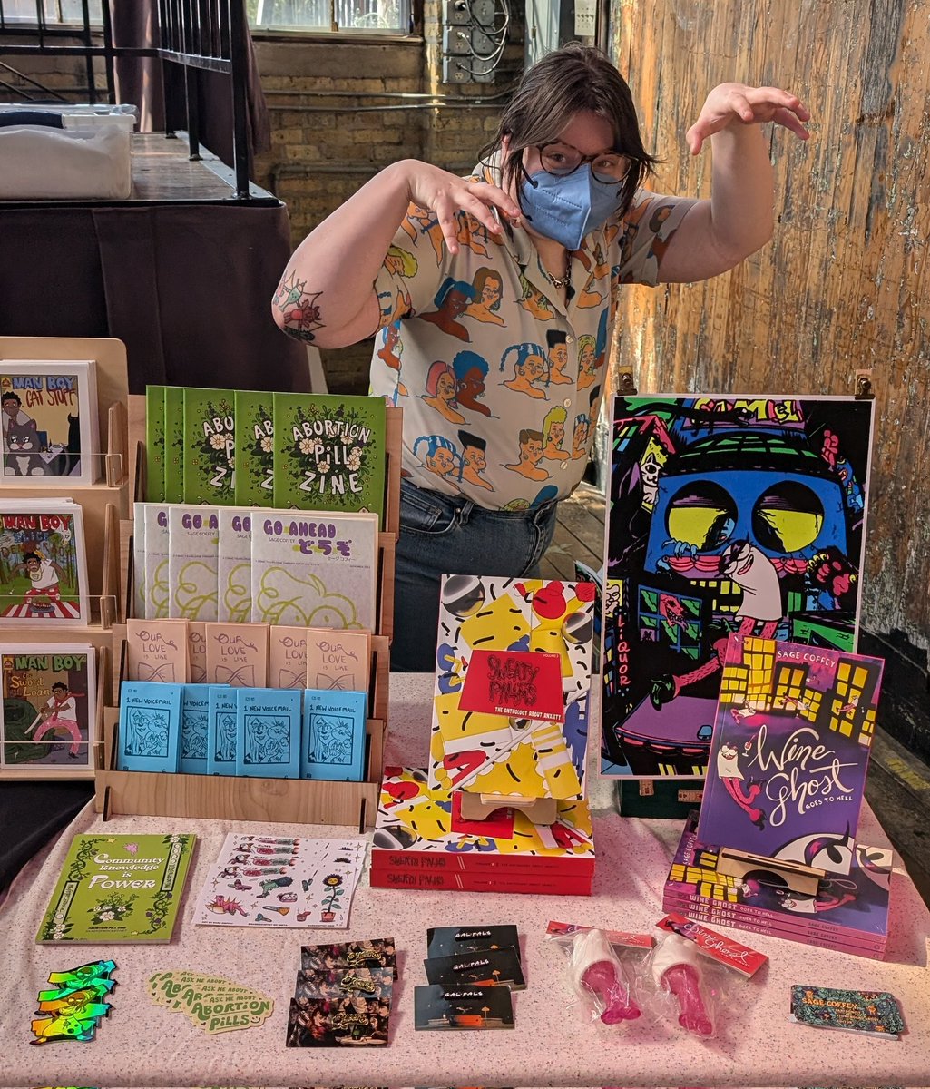 Sage Coffey ✨ (@sagecoffey) on Twitter photo Catch me at <a href="/milkcomicfest/">MILK Comics Fest</a> NOW TO 4:30pm! MILK is such a cute show and reminds me so much of FLUKE in Athens, GA in all the best ways. Vibes are good, comics are good!! Come through! 💚 Catch me at <a href="/milkcomicfest/">MILK Comics Fest</a> NOW TO 4:30pm! MILK is such a cute show and reminds me so much of FLUKE in Athens, GA in all the best ways. Vibes are good, comics are good!! Come through! 💚