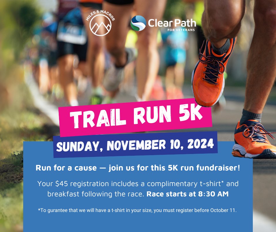 🏃‍♂️ The Veteran's Day 5K Trail Run is less than a month away! Register now to secure your spot on November 10 and support Clear Path's programs: runsignup.com/Race/NY/Chitte…