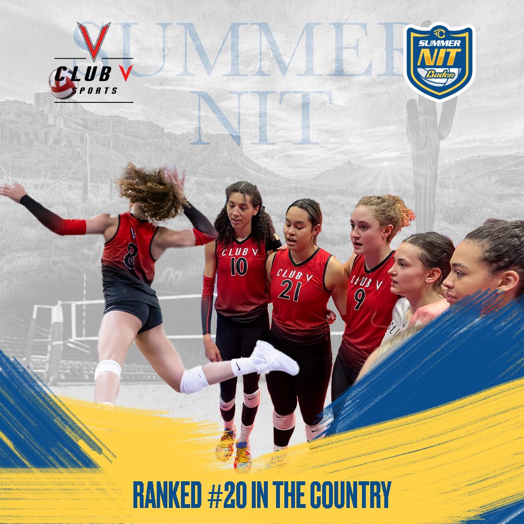 Club V, ranked #20 in the country, will be making the drive down to Arizona for some volleyball at the Summer NIT in 2025! <a href="/clubvpride/">Club V Volleyball</a> 

Summer NIT - Event Info &gt;&gt; Link in bio!

#triplecrownsports #clubvvolleyball #summernit