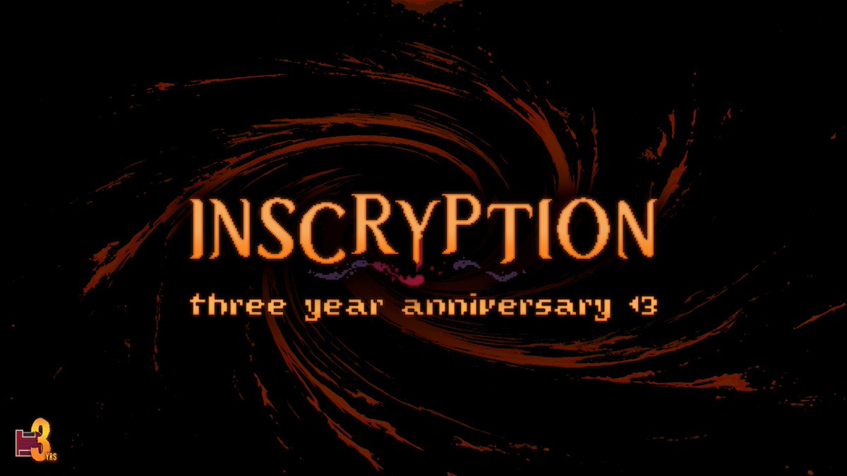 Look, there is NO WAY you are missing #Inscryption's 3rd Anniversary event, okay?

🎂We got Q&amp;A sessions, community showcases, special guests, giveaways, secret stuff, and Pony Island 2 leaks! YOU WANT IT? WE GIVE IT!

📅October 19, 12PM EDT.
MORE DETAILS BELOW!!! ⤵️⤵️