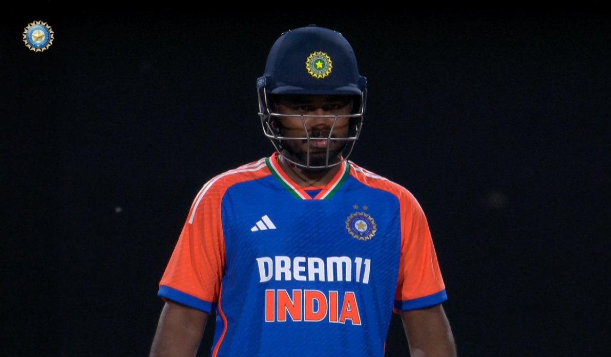 Sanju Samson goes for well made 29 of 19 balls.