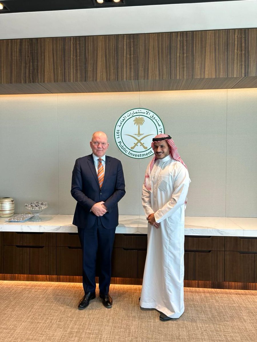 Productive meeting with Mr. Saad Alkroud, Chief of Staff at <a href="/PIFSaudi/">صندوق الاستثمارات العامة</a>  and <a href="/hpvanderwoude/">Hans Peter vd Woude</a> . Areas of mutual cooperation on hydrogen, climate neutral real estate, water &amp; horticulture, &amp; responsible business conduct were discussed as well as opportunities for future collaboration.