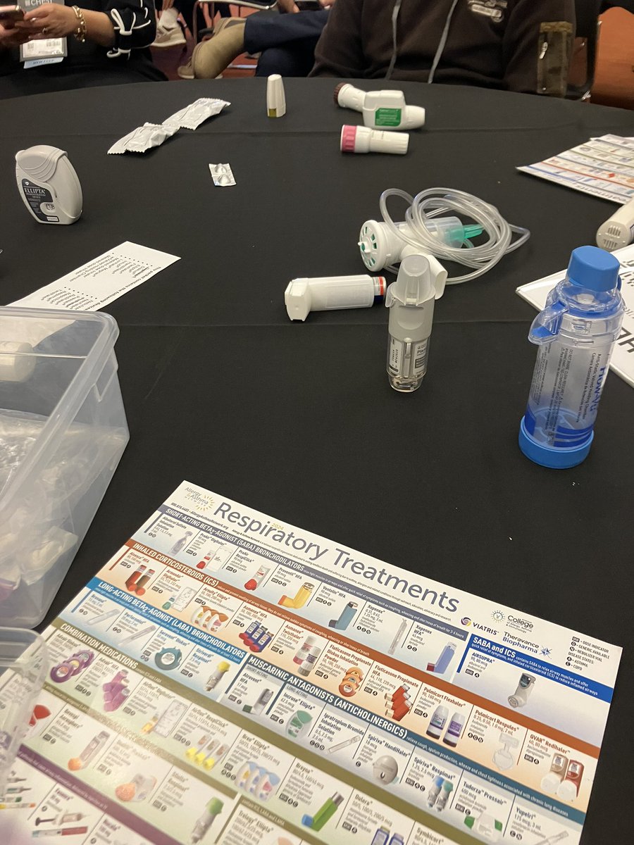SarahMedrek's tweet photo. Great hands-on session on inhalers! @accpchest #CHEST2024 https://t.co/I4Yf1ruWhj