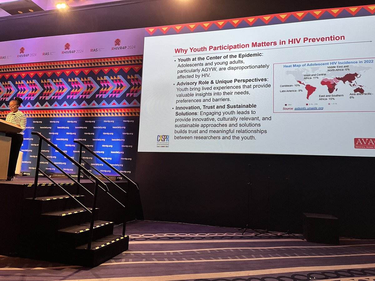 ivansegy47's tweet image. “Young people bring a unique perspective, they are more than just a statistic!” Zambia’s Chilufya Kasanda Hampongo explains the role of youth advocates as advisors in clinical research at the #HIVR4P2024